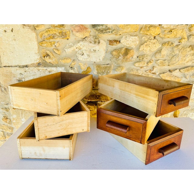 Mid-Century Modern Oak Drawers, 1940s, Set of 2 For Sale - Image 18 of 18