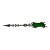 Late 19th Century Antique Cast Iron Lightning Rod Arrow With Green Glass Tail For Sale