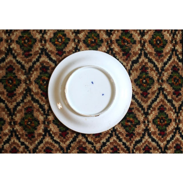 Wedgwood Blue Ningpo Plate Luncheon Plate - Flow Blue For Sale - Image 9 of 9
