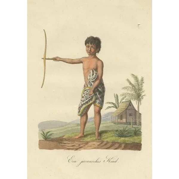 Antique print titled 'Ein javansches Kind'. Uncommon engraving of a child from Java, Indonesia. This print originates from...