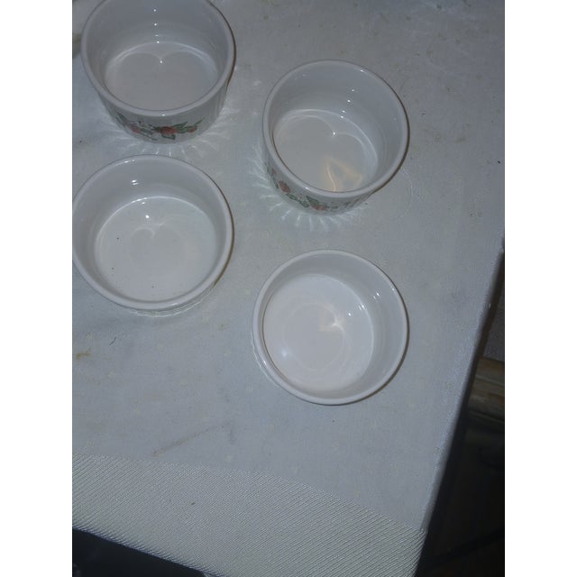 Cream Vintage 1980s Sheffield Stoneware Strawberries N Cream Ramekins- Set of 4 For Sale - Image 8 of 8