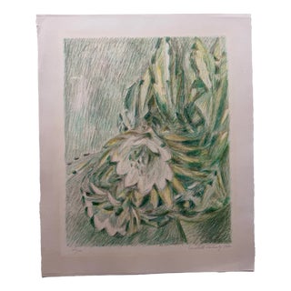 Elisabeth Karlinsky, Flowering Cactus, 1975, Paper For Sale