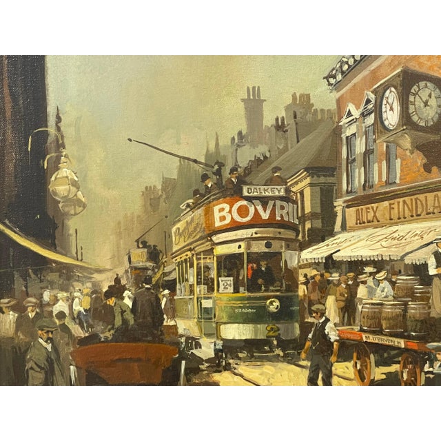 Robert D Beattie, Oil Painting of Kingstown Dublin in 1910 by Modern Impressionist Irish Artist, 1950 Circa For Sale - Image 12 of 13