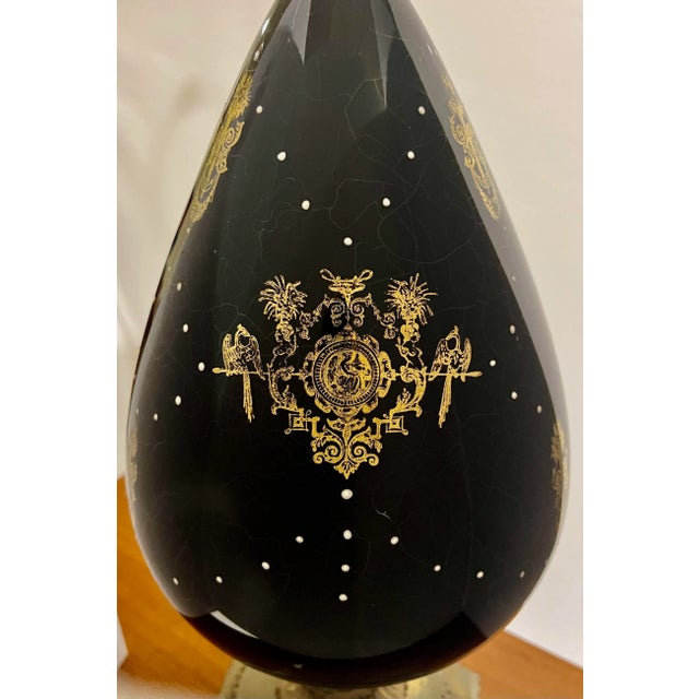 Antique French Brass and Porcelain Table Lamp With Ormolu, Circa 1890 For Sale - Image 4 of 10