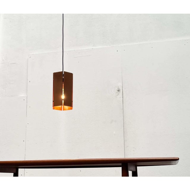 Mid-Century Modern German Copper Pendant Lamps, 1960s, Set of 3 For Sale - Image 4 of 18