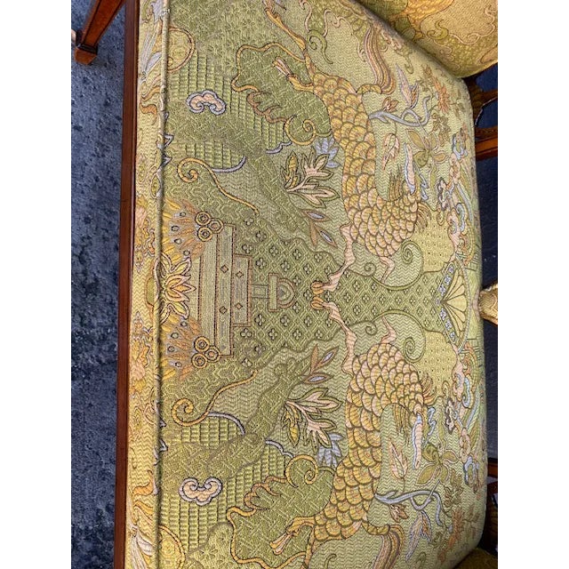 Late 19th C. English Painted Satinwood Settee For Sale In Los Angeles - Image 6 of 11