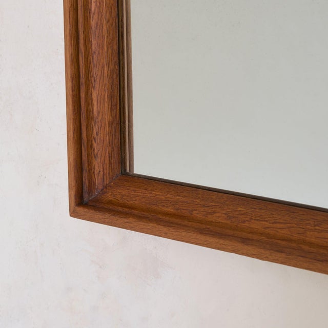 French Rectangular Wood Wall Mirror, 1940s - 2 Available For Sale - Image 4 of 8