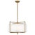 Transitional Chapman & Myers By Visual Comfort Studio Perno 4-Light Medium Hanging Shade Pendant in Burnished Brass For Sale - Image 3 of 3