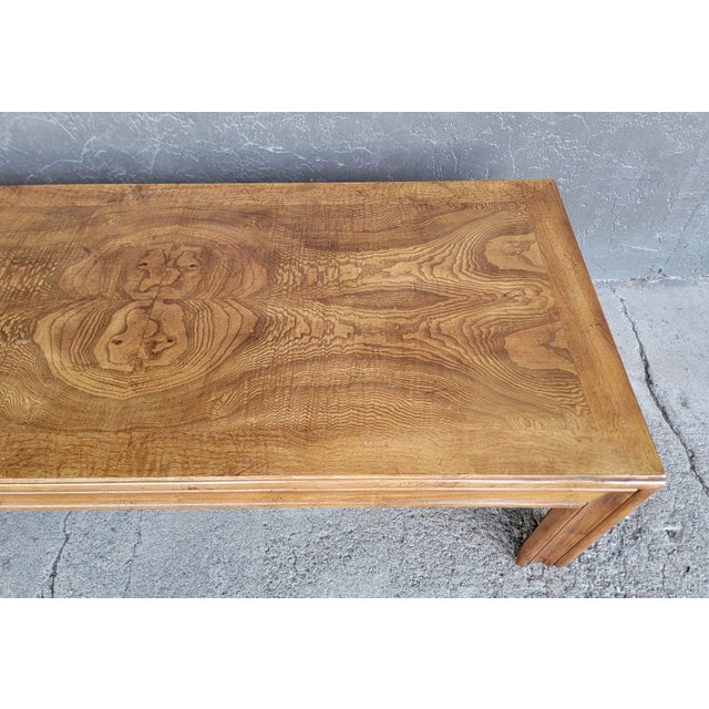 Mid-Century Modern Coffee Table by Lane Furniture Exotic Book-Matched Wood Grain Mid-Century Modern For Sale - Image 3 of 14