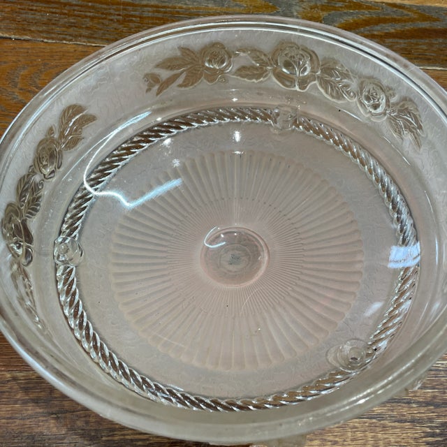 Glass Mid 20t Century Ceiling Light Fixture Pink For Sale - Image 7 of 8