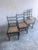 Ebonized Dining Chairs with Handwoven Cane Seats, Set of 4 For Sale - Image 6 of 7