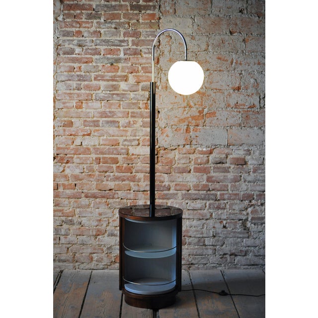 Art Deco Walnut Floor Lamp by Jindřich Halabala for UP Závody, Czechoslovakia, 1920s For Sale - Image 14 of 15