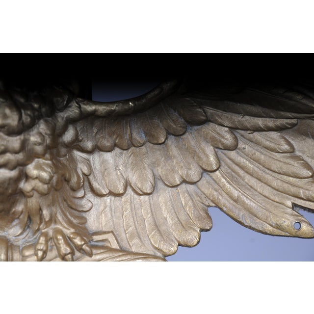 Patriotic Eagle Wall Decoration in Bronze Brass and Gold For Sale - Image 9 of 18