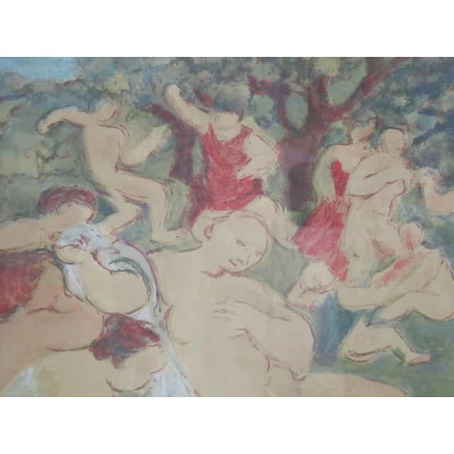 Early 20th Century French Maurice Savin Signed Limited Edition Color Lithograph Bathers Playing For Sale - Image 5 of 9