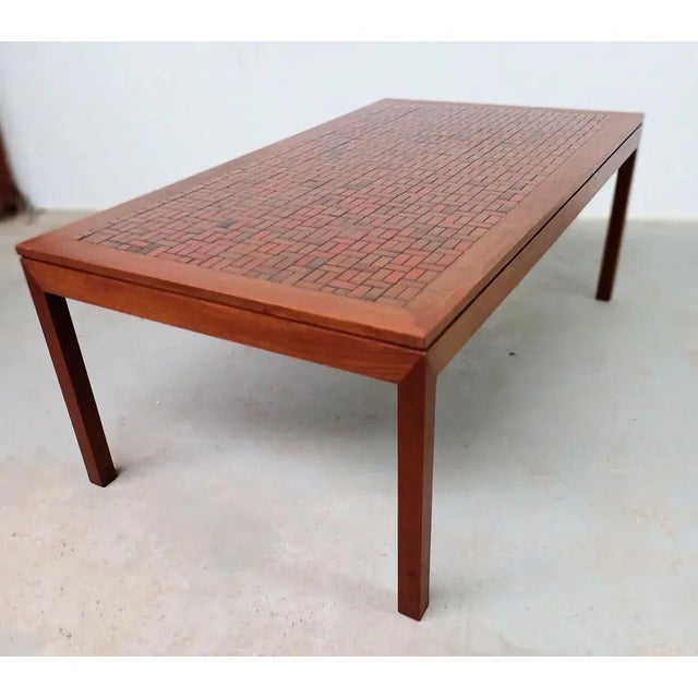 Restored Danish Tiled Teak Coffee Table, 1960s For Sale - Image 6 of 13