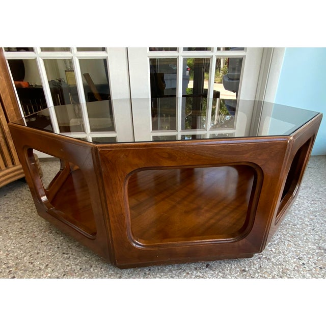 1960s Octagonal MidCentury Glass Top Coffee Table Chairish