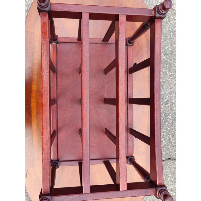 Vintage Canterbury Magazine Rack / Mahogany Wood Finish For Sale In Washington DC - Image 6 of 6