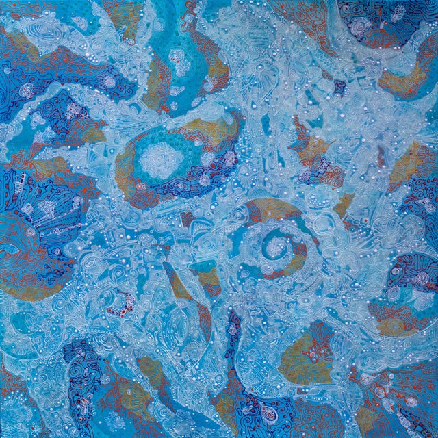 Alexander Arshansky Abstract Painting "Koi" For Sale