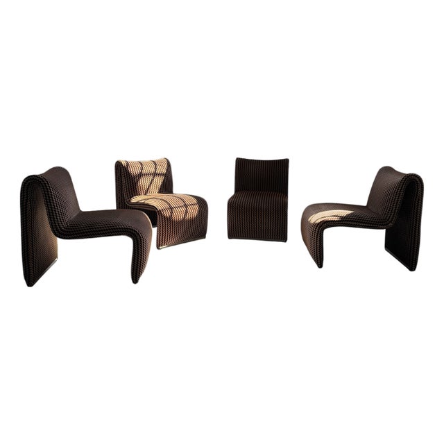 Italian Armchairs, 1970s, Set of 4 For Sale