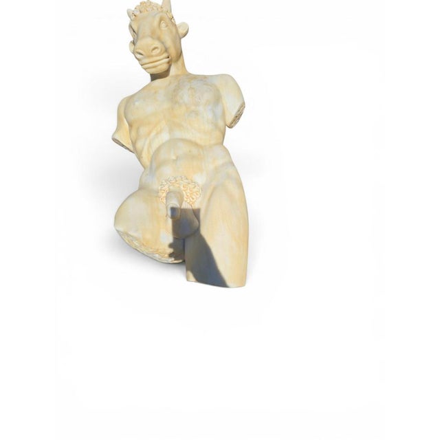 Sculpture of the Minotaur from Greek Mythology, 1940, Marble For Sale - Image 9 of 10