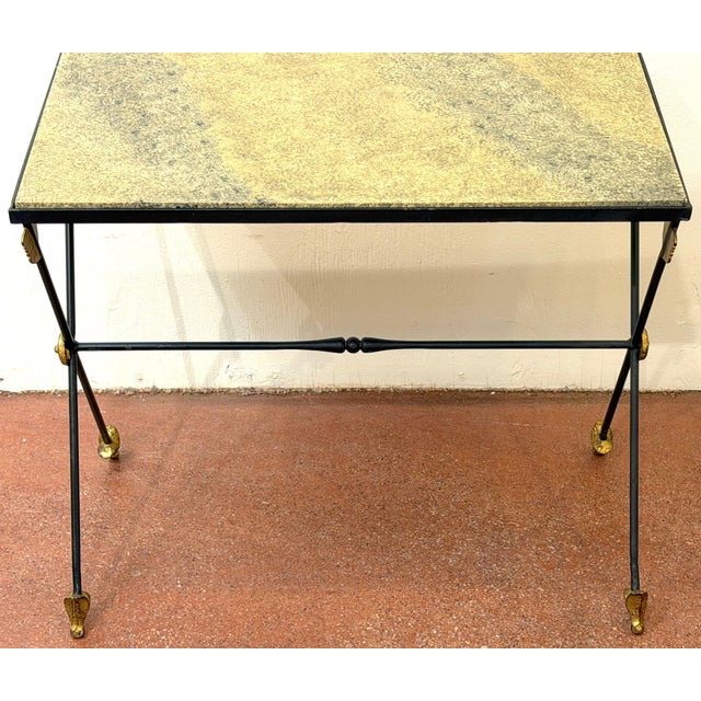 Maison Jansen Style Gilt-Iron Arrow Motif Side Table, France, 1970s For Sale - Image 18 of 18