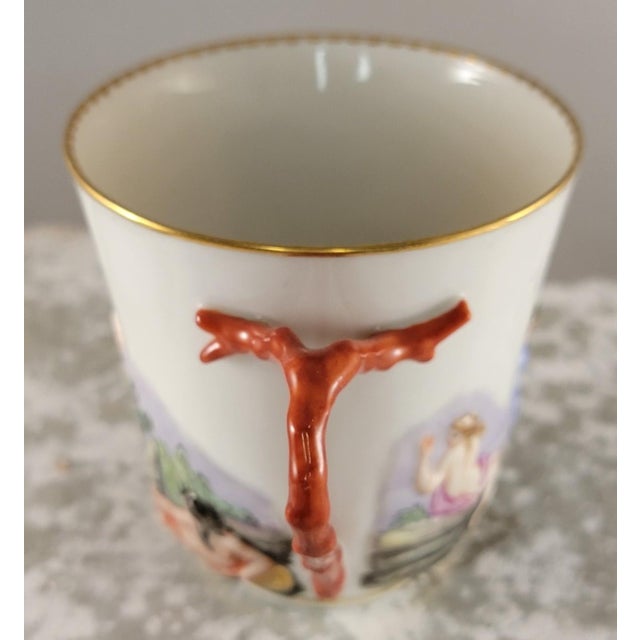 Late 19th Century 19th Century Capodimonte Demitasse Cup & Saucer For Sale - Image 5 of 11