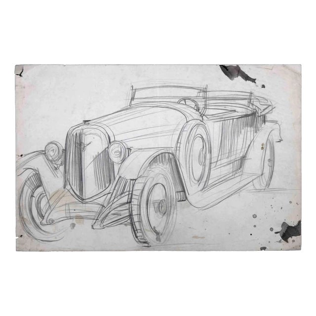 Drawing from the Modern 1975-2005 作品集 美品 The Car, Original Drawing, Mid 20th-century | Chairish