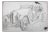 The Car, Original Drawing, Mid 20th-century For Sale