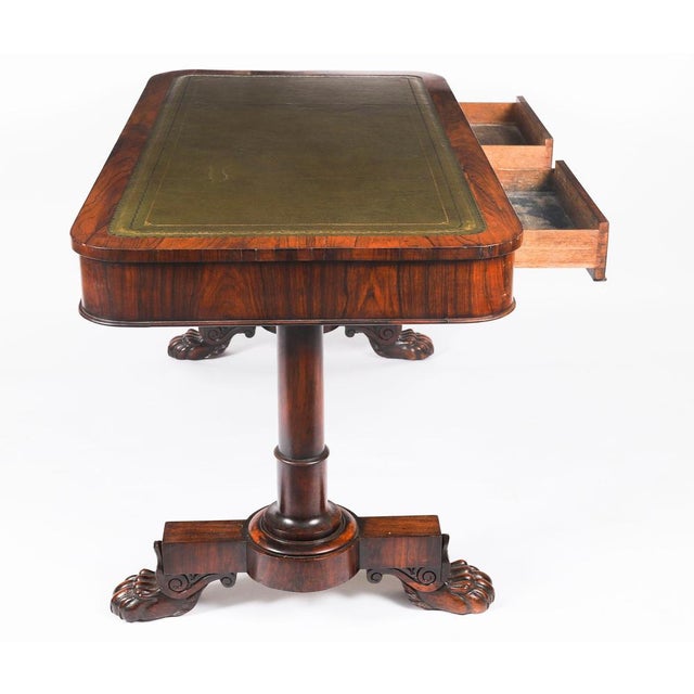 Antique William IV Gonçalo Alves Desk, 1800s For Sale - Image 6 of 18