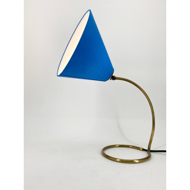 Vintage Table Lamp with Organically Shaped Brass Base, 1950s For Sale - Image 11 of 18