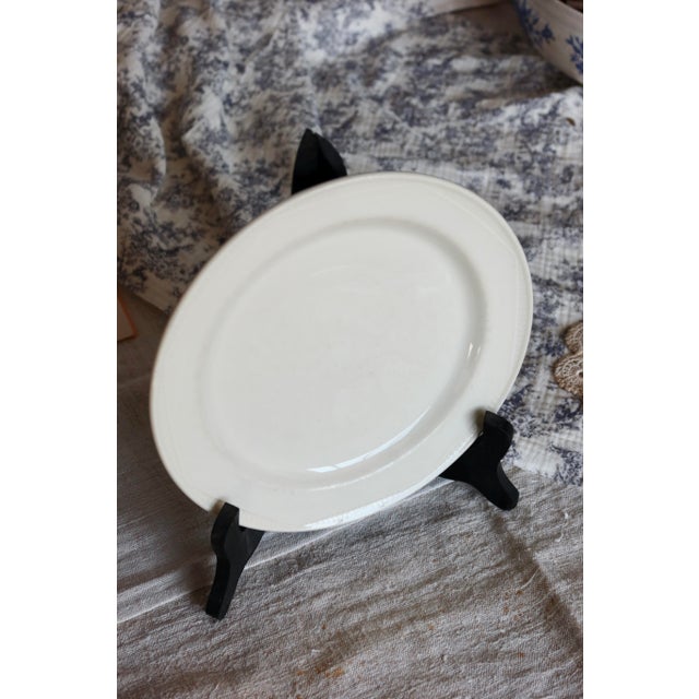 Vintage English Porcelain Dessert Plates with Pearl Trim, 1990s, Set of 4 For Sale - Image 4 of 8