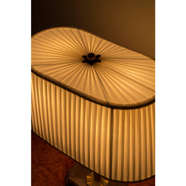 Swedish Marble and Brass Table Lamp, 1940s For Sale - Image 12 of 14