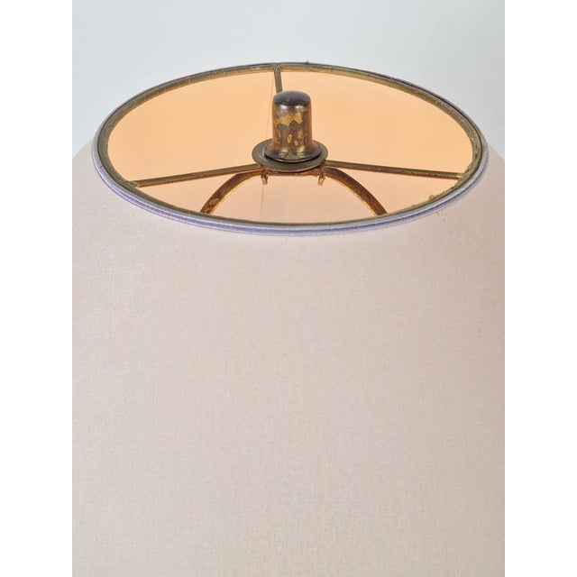 Metal Vintage Jar Table Lamp in Ceramic and Brass, 1970 For Sale - Image 7 of 9