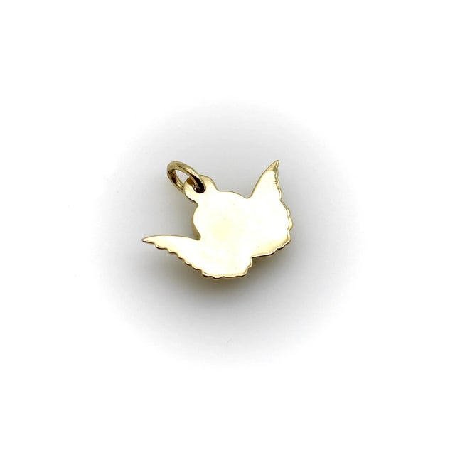 Gold 14K Gold Winged Cherub Charm or Pendant For Sale - Image 8 of 8