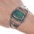 Native American 6 3/8" vintage Native American silver and green turquoise cuff bracelet For Sale - Image 3 of 11