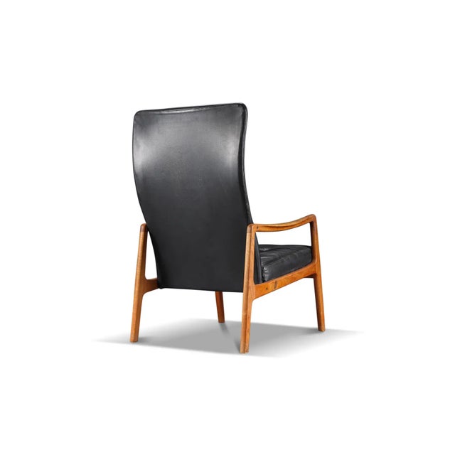 Mid-Century Modern Ole WanschOle Wanscher Model Fd-159 Highback Lounge Chair in Teak + Leatherer Model Fd-159 Highback Lounge Chair in Teak + Leather For Sale - Image 3 of 7