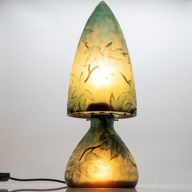 Antique French Gallé Table Lamp, 1900 For Sale - Image 10 of 12