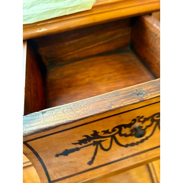 French Restoration Burled Walnut Secretary Desk, C. 1830 — Roll-Top & Inlay For Sale - Image 9 of 12