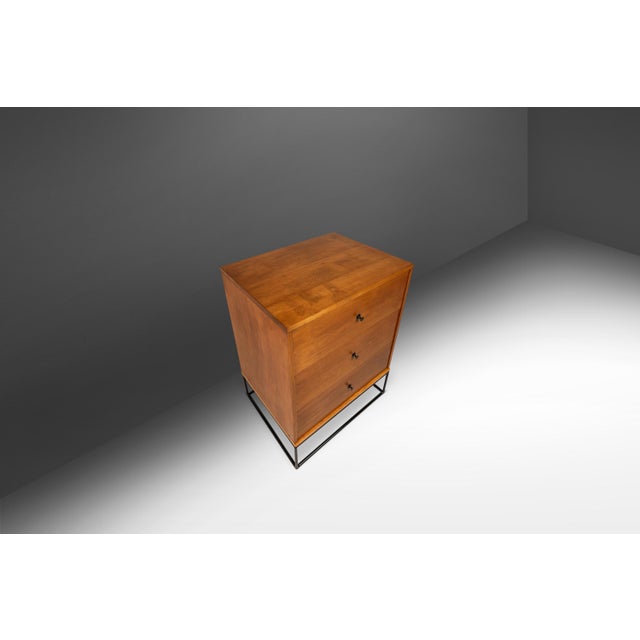 1950s Mid-Century Modern 3-Drawer Dresser / Cabinet in Maple W/ Iron Base by Paul McCobb for Planner Group by Winchedon, Usa, C. 1950s For Sale - Image 5 of 12