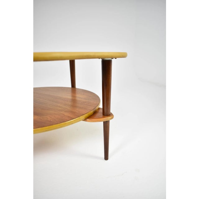 Wood Organic Biomorphic Scalloped Teak and Glass Cocktail Table, Circa 1960 For Sale - Image 7 of 12