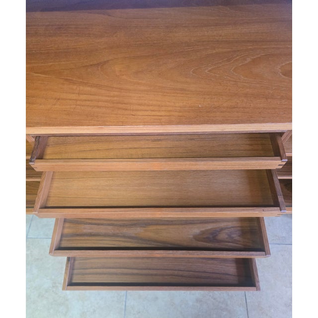 Wood MidCentury Modern Teak 2 Piece Credenza W/Hitch by Lovig Design For Sale - Image 7 of 10