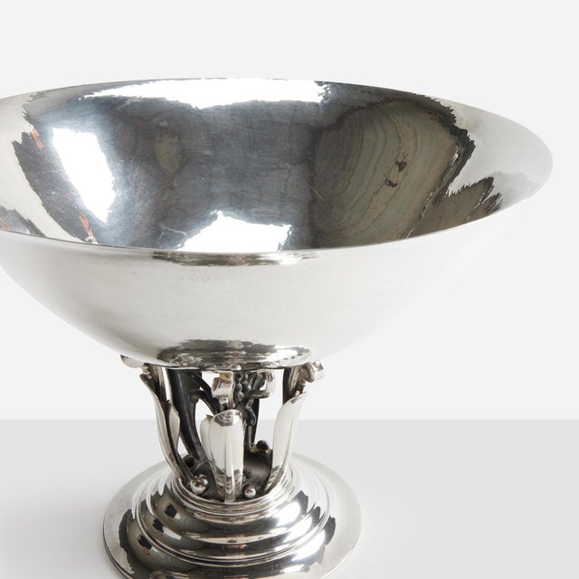 1910s Sterling Silver Centerpiece Bowl by Johan Rohde for Georg Jensen For Sale - Image 5 of 8