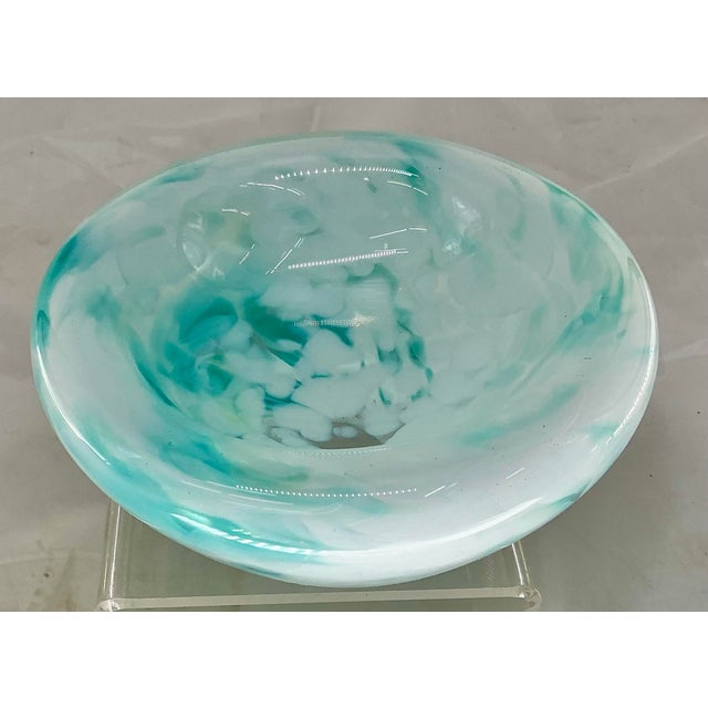 Modern Unusual Double Walled Art Glass Bowl by J.P.Holmes for Chatham Glass Co. For Sale - Image 3 of 12