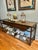 Mastercraft 1970’s Mastercraft Attributed Brass Clad Faux Bamboo and Burl Wood 3 Drawer Console Table For Sale - Image 4 of 13