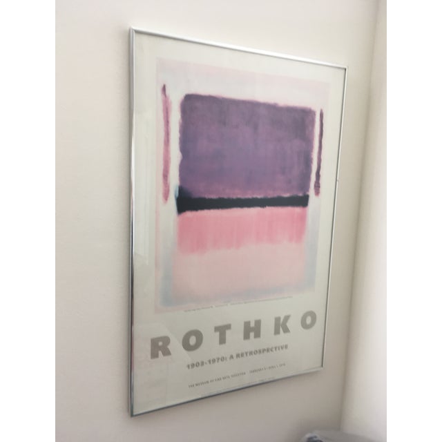 Vintage "Rothko 1903-1970 Retrospective" Silver Finish Metal Framed Exhibition Poster, 1949 For Sale - Image 13 of 13