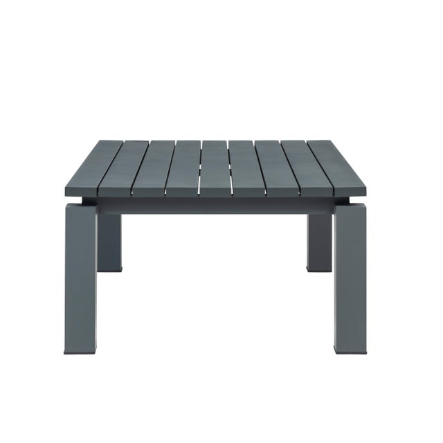 Metal Sardinia Outdoor Aluminum Coffee Table - Gray For Sale - Image 7 of 9