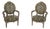 Pair Vintage French Louis XVI Painted Armchairs For Sale