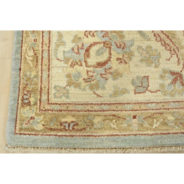 Ziegler Rug 8'1'' X 10' Blue Wool Hand-Knotted Oriental Carpet For Sale - Image 10 of 12