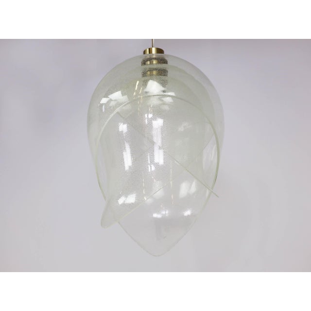 Brutalist LS178 Pendant Lamp in Bubble Crystal from Mazzega, Italy, 1970s For Sale - Image 3 of 7