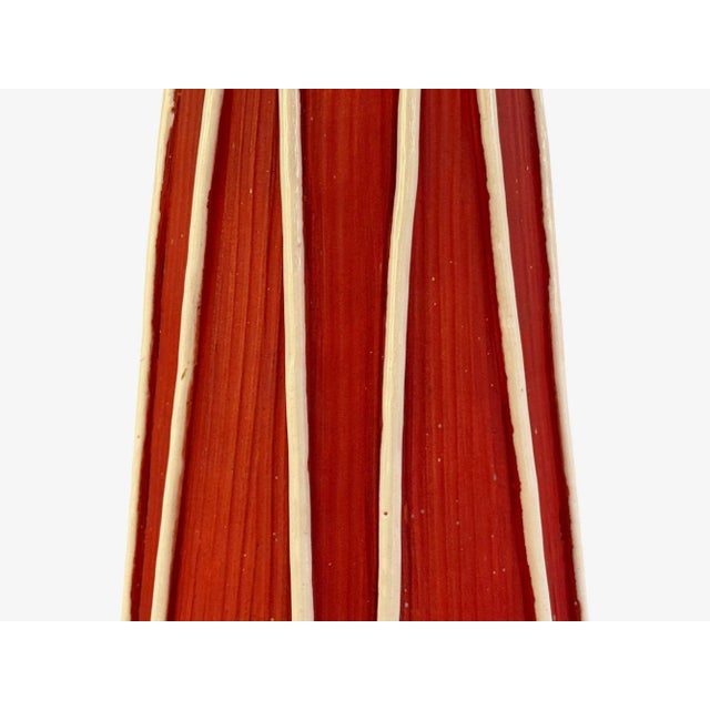 Ceramic Italian Modern, Red Ceramic, Table Lamp, Italy, 1950s For Sale - Image 7 of 9